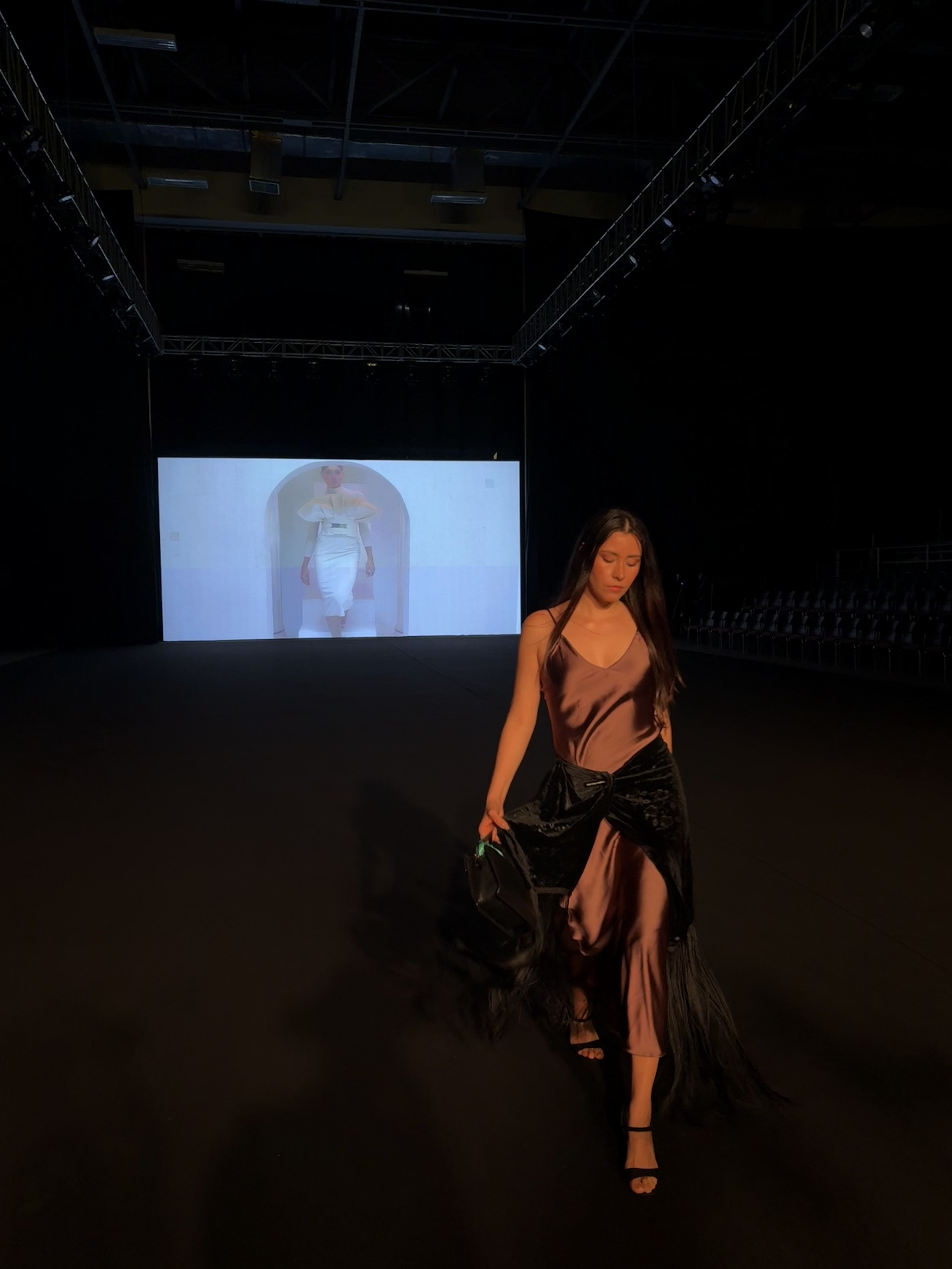Behind the scenes at a fashion production shoot